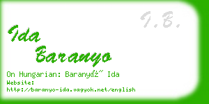 ida baranyo business card